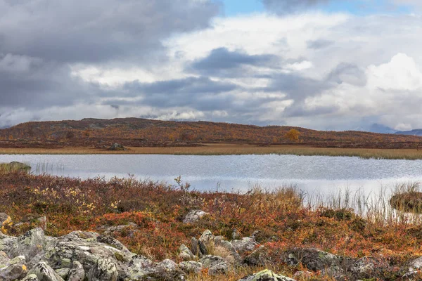 Mountain Lake Arctic Mountains Sarek National Park — 스톡 사진