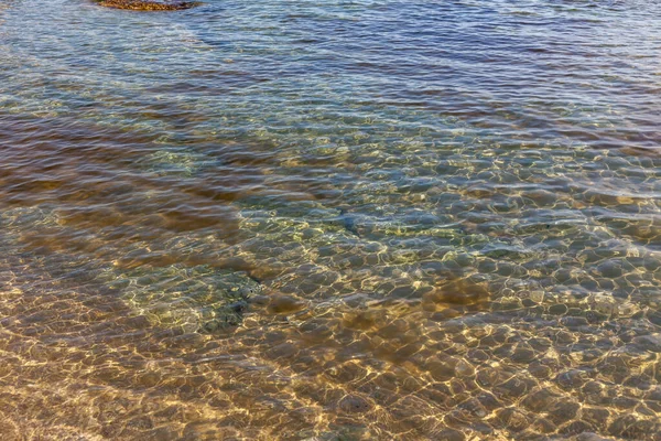 Hazar Denizi Temiz Deniz Suyu Deniz Dalgaları Dokusu Seçici Odak — Stok fotoğraf