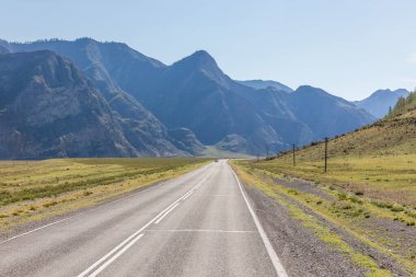 Altai Dağları yolu, Altai bölgesi, Sibirya Rusya.