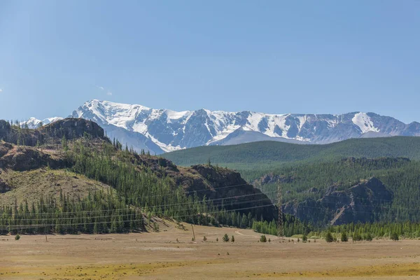 Вид Гору Белуха Россия Ныне Горы Алтая Белуха Самая Высокая — стоковое фото