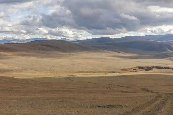 Vista Dei Prati Della Mongolia Paesaggio Mongolo Montagne Altai — Foto Stock