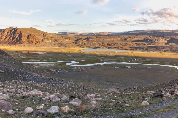 Paysages Mongoles Dans Les Montagnes Altaï Vaste Paysage — Photo