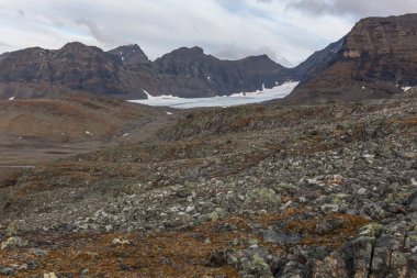 Laponya 'daki Sarek Ulusal Parkı Dağları, Sonbahar, İsveç, Seçici Odaklanma