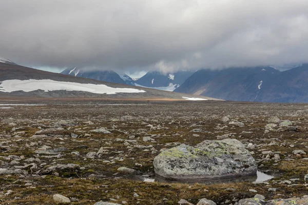 Beautiful Wild Nature Sarek National Park Sweden Lapland Snow Capped — 스톡 사진