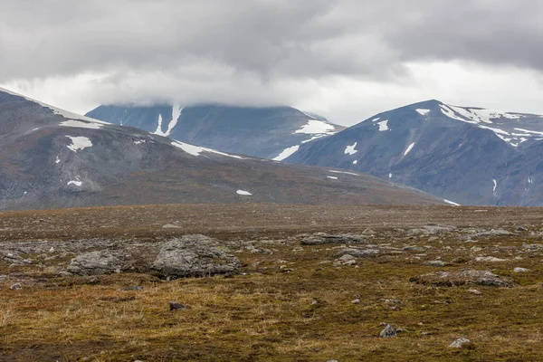 Laponya Daki Sarek Ulusal Parkı Dağları Sonbahar Sveç Seçici Odaklanma — Stok fotoğraf