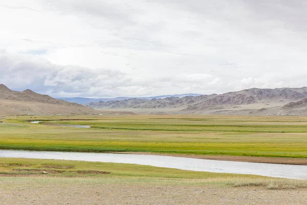 Typowy Widok Mongolskiego Krajobrazu Mongolski Altai Mongolia — Zdjęcie stockowe