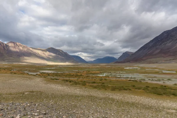 Paysages Mongoles Secs Dans Les Montagnes Altaï Vaste Paysage — Photo