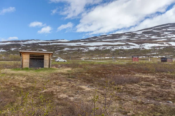 Las Montañas Suecas Limitan Con Noruega Picos Nieve — Foto de Stock