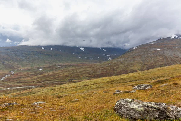 Parco Nazionale Sarek Nel Nord Della Svezia Autunno Focus Selettivo — Foto Stock