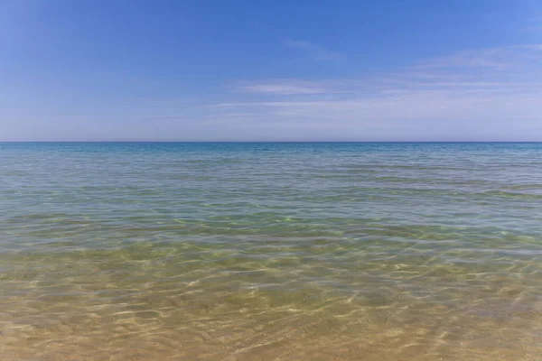 Kaspische Zee Helder Zeewater Zeegolven Textuur Selectieve Focus — Stockfoto