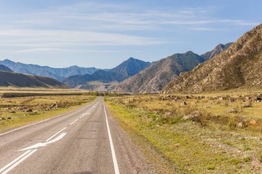 Altai Dağları yolu, Altai bölgesi, Sibirya Rusya.