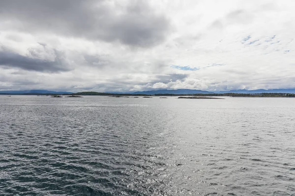 Fim Fiorde Bela Paisagem Norueguesa Vista Dos Fiordes Noruega Reflexão — Fotografia de Stock