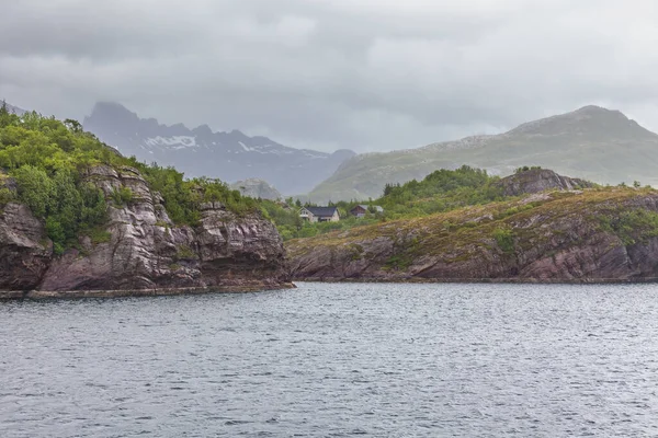 Prachtig Noors Landschap Uitzicht Fjorden Noorwegen Ideale Fjord Reflectie Helder — Stockfoto