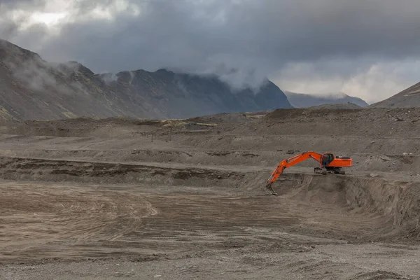 Roboty Budowlane Związane Górnictwem Kamieniołomów Górach Khibiny Półwysep Kolski — Zdjęcie stockowe