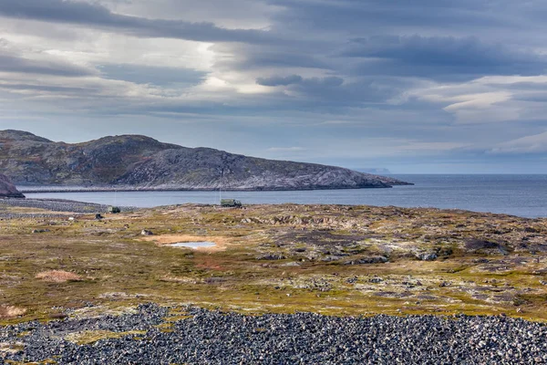 Pequeño Pueblo Ruso Teriberka Costa Del Mar Barents Península Kola — Foto de Stock