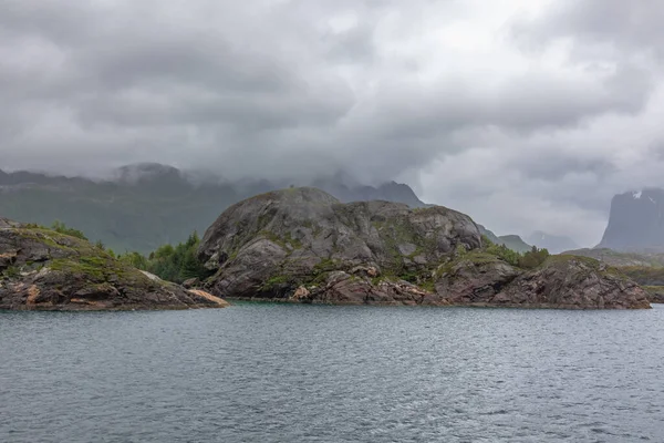 Lofoten Sommerlandskap Lofoten Øygruppe Nordland Fylke Den Kjent Særegen Natur – stockfoto