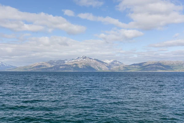 Gyönyörű Norvég Táj Kilátás Fjordokra Norvégia Ideális Fjord Tükröződés Tiszta — Stock Fotó