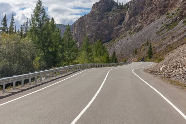 Summer in Altai Russia, road to Altai Mountains, Beautiful summer view of Altai mountains.