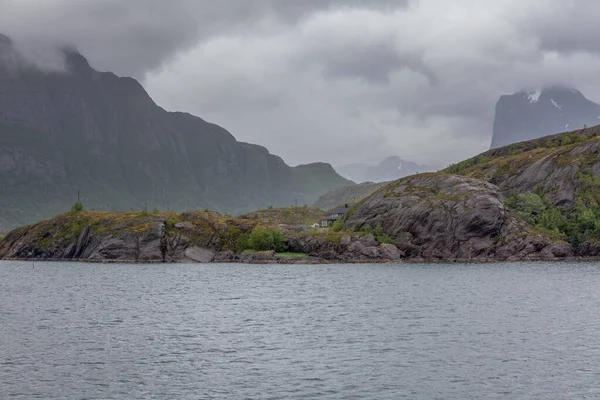 Prachtig Noors Landschap Uitzicht Fjorden Noorwegen Ideale Fjord Reflectie Helder — Stockfoto