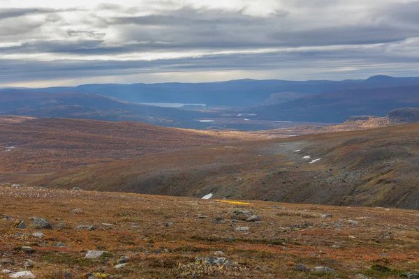 Национальный Парк Сарек Севере Швеции Осенью Выборочное Внимание — стоковое фото