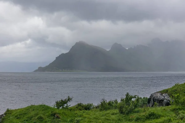 Lofoten Summer Landscape Lofoten Archipelago County Nordland Norway Known Distinctive — Stock Photo, Image