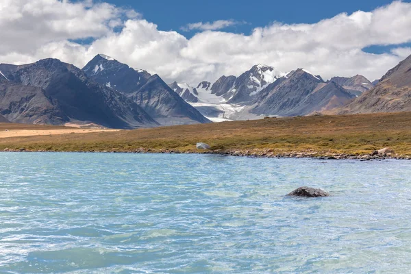 Altai Mongolia Hermoso Paisaje Montaña Lago Cordillera — Foto de Stock