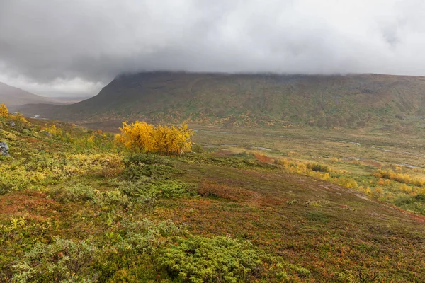 Indrukwekkend Uitzicht Bergen Van Het Nationaal Park Sarek Zweeds Lapland — Stockfoto