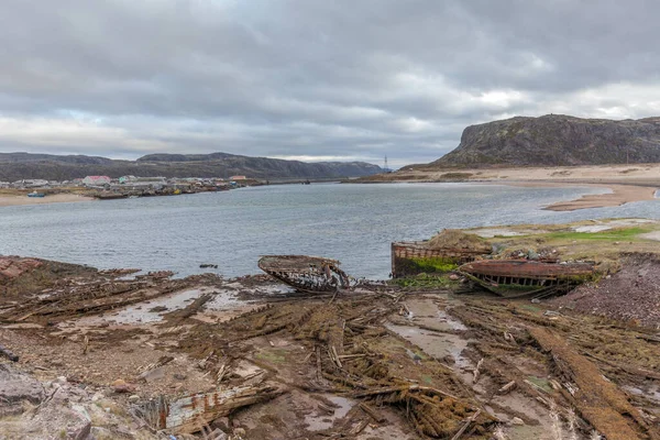 Färgglada Steniga Landskapet Norra Tundra Höst Säsong Vild Natur Ryska — Stockfoto