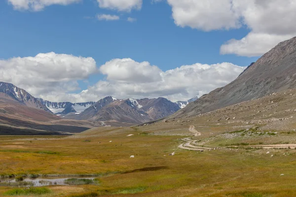 Ξηρά Μογγολικά Τοπία Στα Αλτάι Όρη Ευρύ Τοπίο — Φωτογραφία Αρχείου