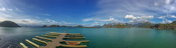 Panoramic View End Fjord Beautiful Norwegian Landscape View Fjords Turquoise — Stock Photo, Image