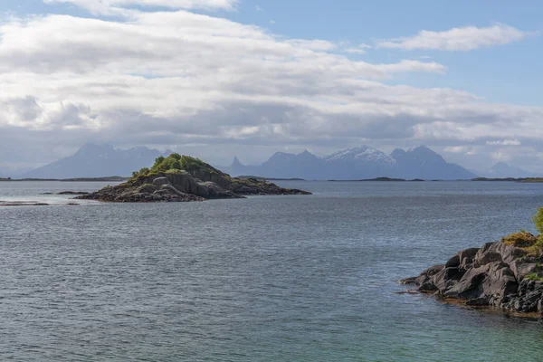 Gyönyörű Norvég Táj Kilátás Fjordokra Norvégia Ideális Fjord Tükröződés Tiszta — Stock Fotó