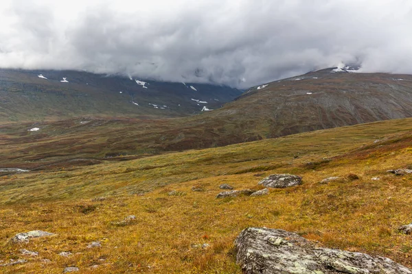 Parque Nacional Las Montañas Sarek Laponia Otoño Suecia Enfoque Selectivo — Foto de Stock