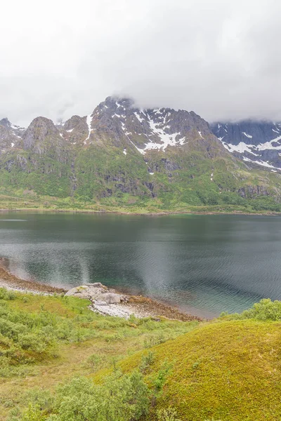 Nyári Utazás Gyönyörű Norvégiában Utazós Hétvége Nyaralás Skandináv Országok Szelektív — Stock Fotó