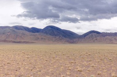 Tipik Moğol manzarası. Moğol Altai, Moğolistan