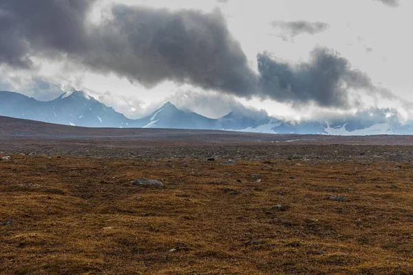 Mountains Sarek National Park Lapland Autumn Sweden Selective Focus — 스톡 사진