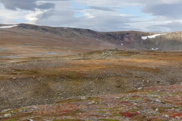 View Valley Northern Sweden Sarek National Park Stormy Weather Autumn — 스톡 사진