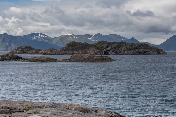 Prachtig Noors Landschap Uitzicht Fjorden Noorwegen Ideale Fjord Reflectie Helder — Stockfoto