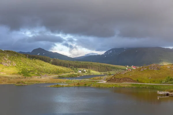 Beautiful Norwegian Landscape View Fjords Norway Ideal Fjord Reflection Clear — Stock Photo, Image