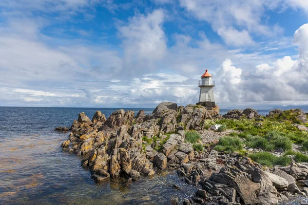 Norvég Nyári Táj Fjord Hegyek Norvégia Szelektív Fókusz Színes Reggeli — Stock Fotó