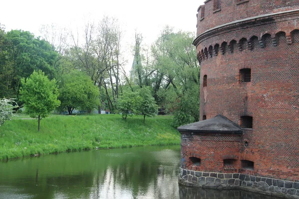 Russia Kaliningrad Ford Battlements Tower — Stock Photo, Image