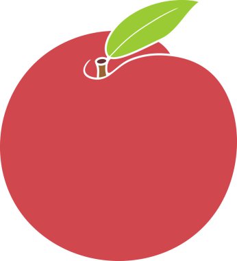 Taze taze şeftali meyvesi, yeşil yapraklı, düz stil, beyaz arka planda izole edilmiş.