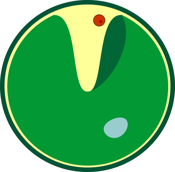 Structure of Chlorella (single-celled green algae) isolated on white background