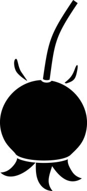 Ugni meyvesinin siyah silueti