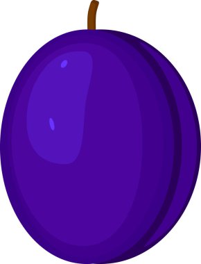 Olgun mavi erik beyaz arkaplanda izole