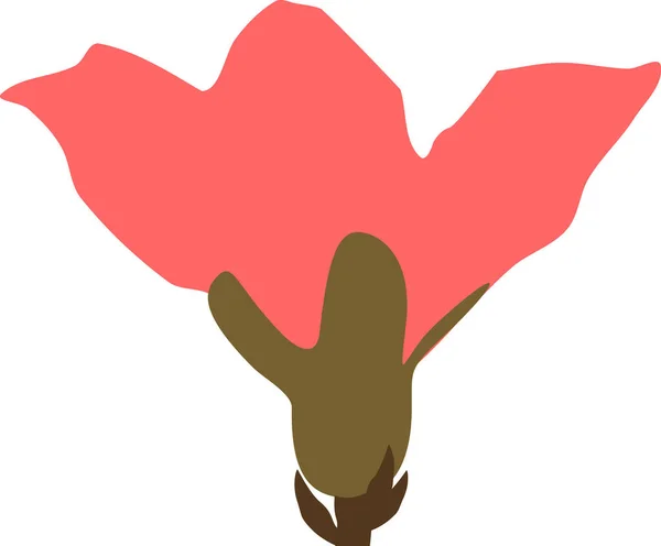 Стилізована Рожева Квітка Персикового Дерева Ізольована Білому Тлі — стоковий вектор
