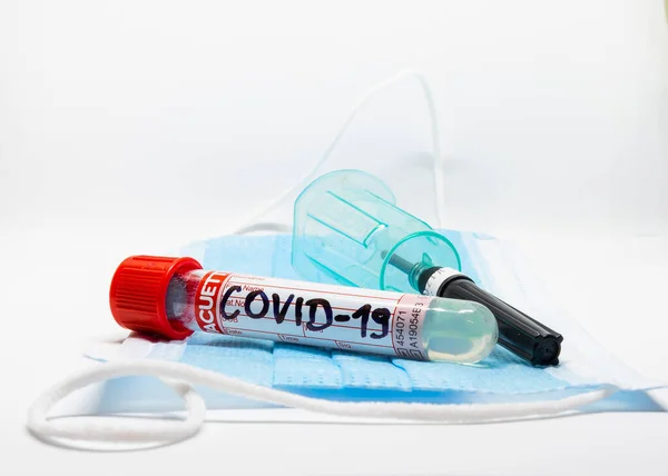 Covid Doença Vírus Corona Teste Sangue Parar Perigoso Vírus Chinês — Fotografia de Stock