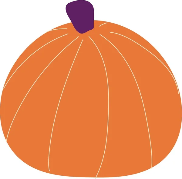 Оранжевый Значок Тыквы Хэллоуина Просто Векторная Иллюстрация — стоковый вектор