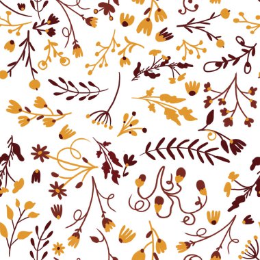 Kusursuz desenli ve güzel çiçekli. El yapımı konsept. Kartpostal, duvar kağıdı, afiş, poster, defter için çiçek deseni