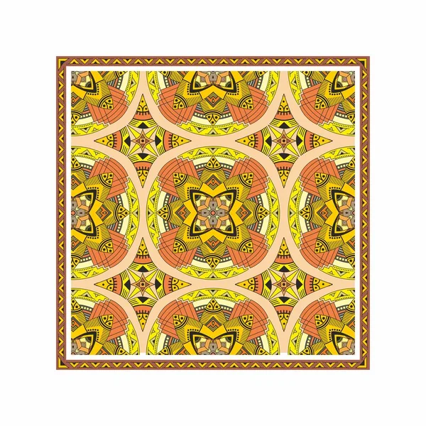 Geometrische Nahtlose Muster Mandala Hintergrund Ethnische Traditionelle Volkstümliche Ornamentale Prints — Stockvektor