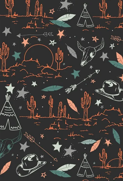 Yolculuk, batıda kusursuz vektör deseni